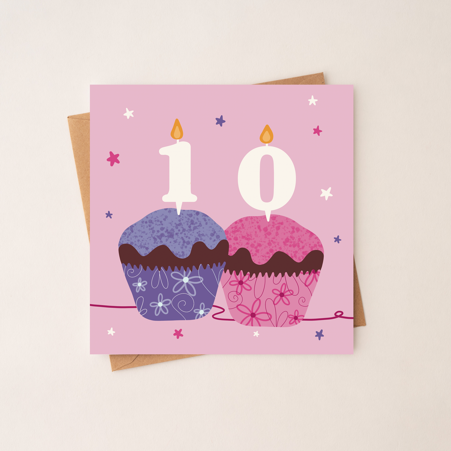 10 Age Girl Birthday Card