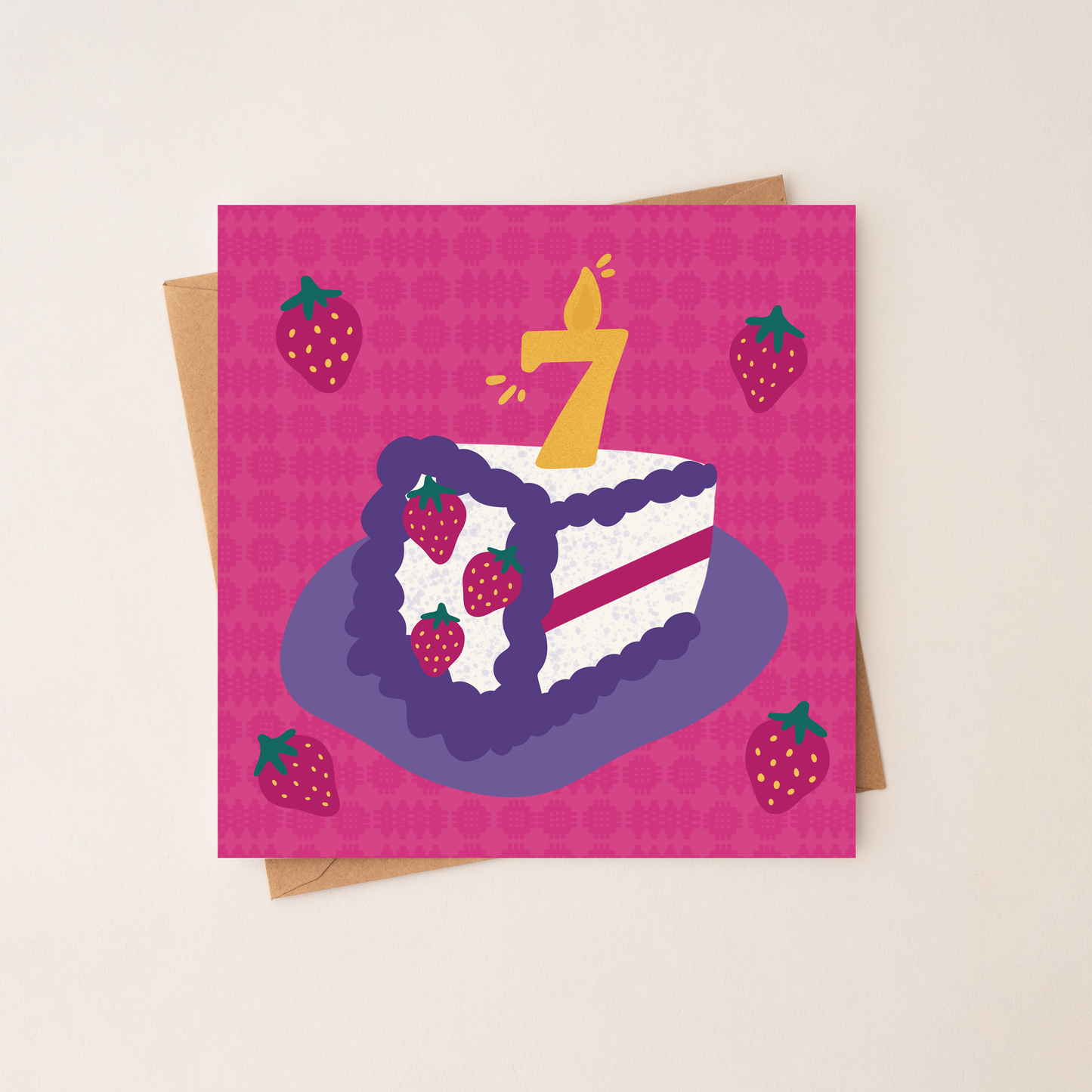 7 Age Girl Birthday Card