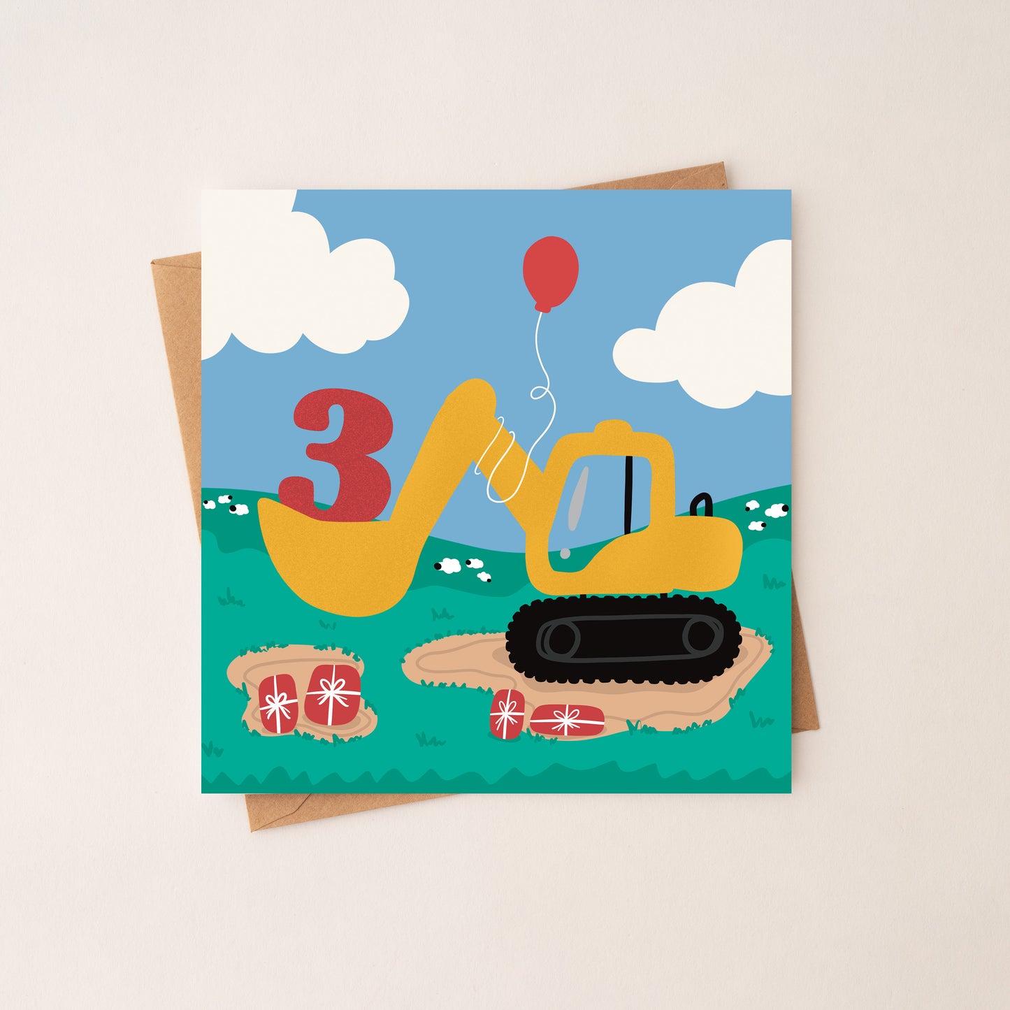 3 Age Boy Birthday Card