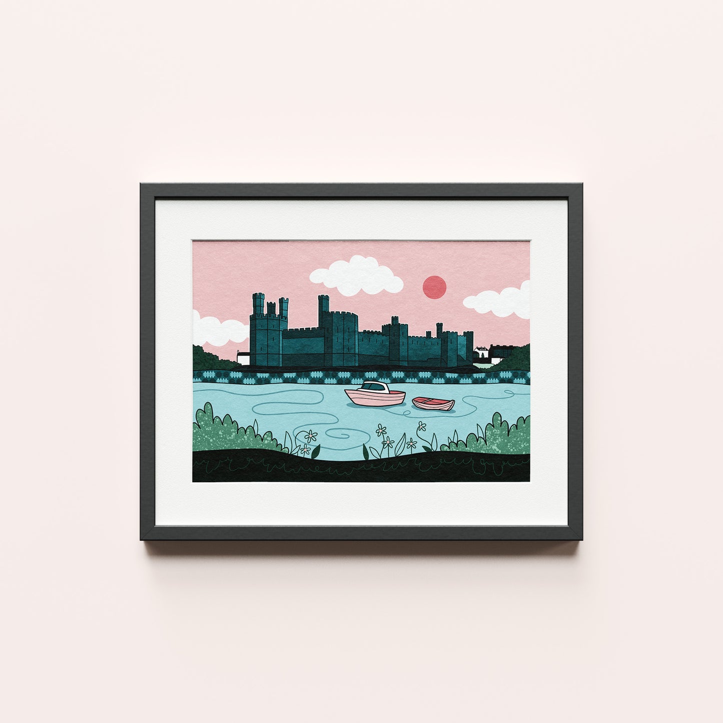 'Castell Caernarfon' Unframed Print