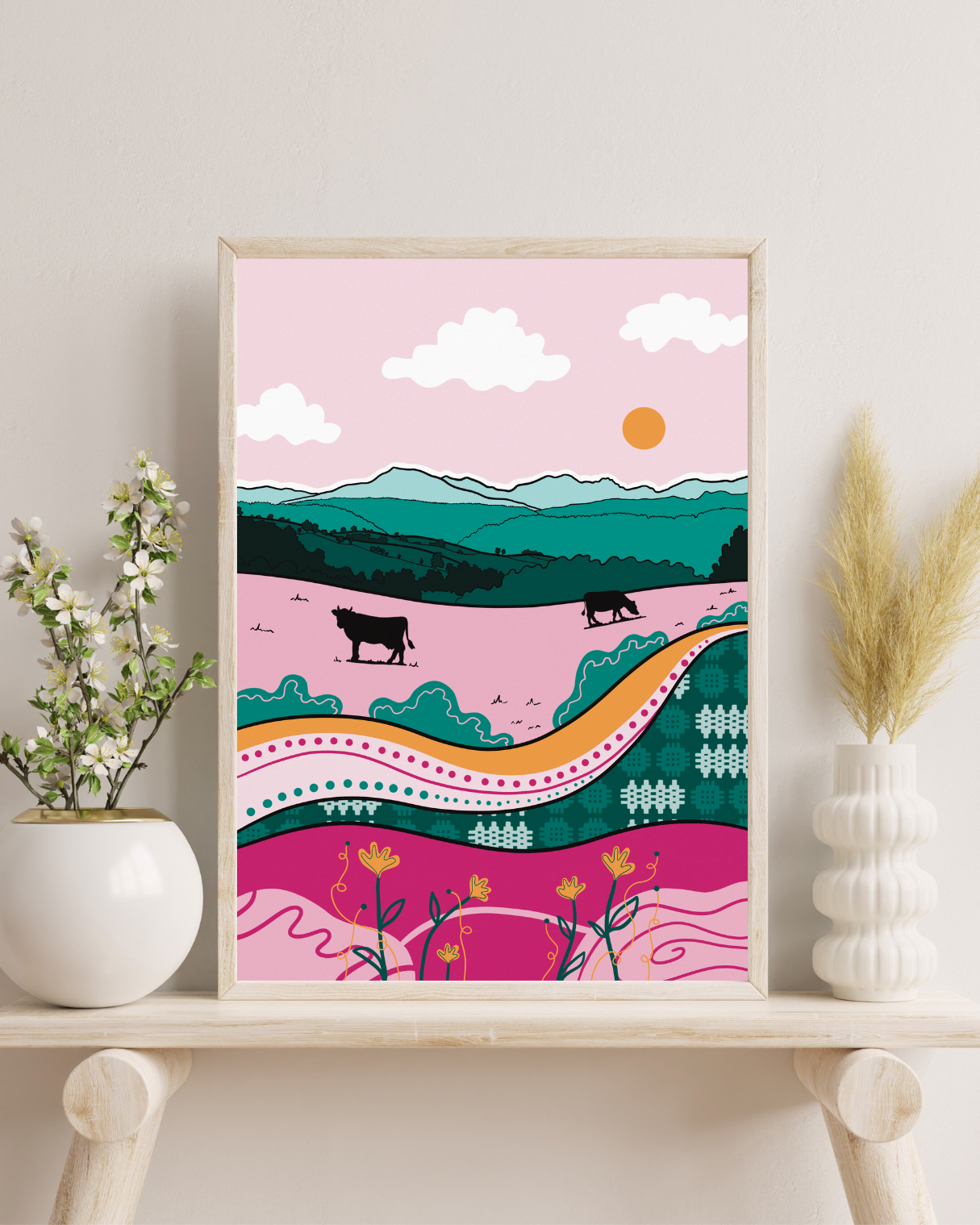 Gwartheg Y Gwanwyn - Unframed Print