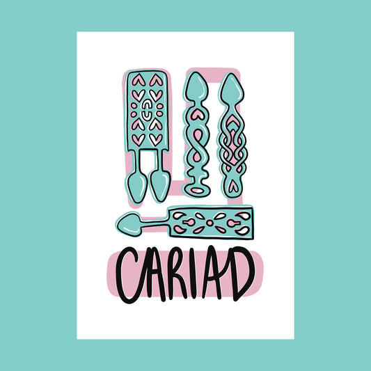 Cariad Lovespoons - Unframed Print