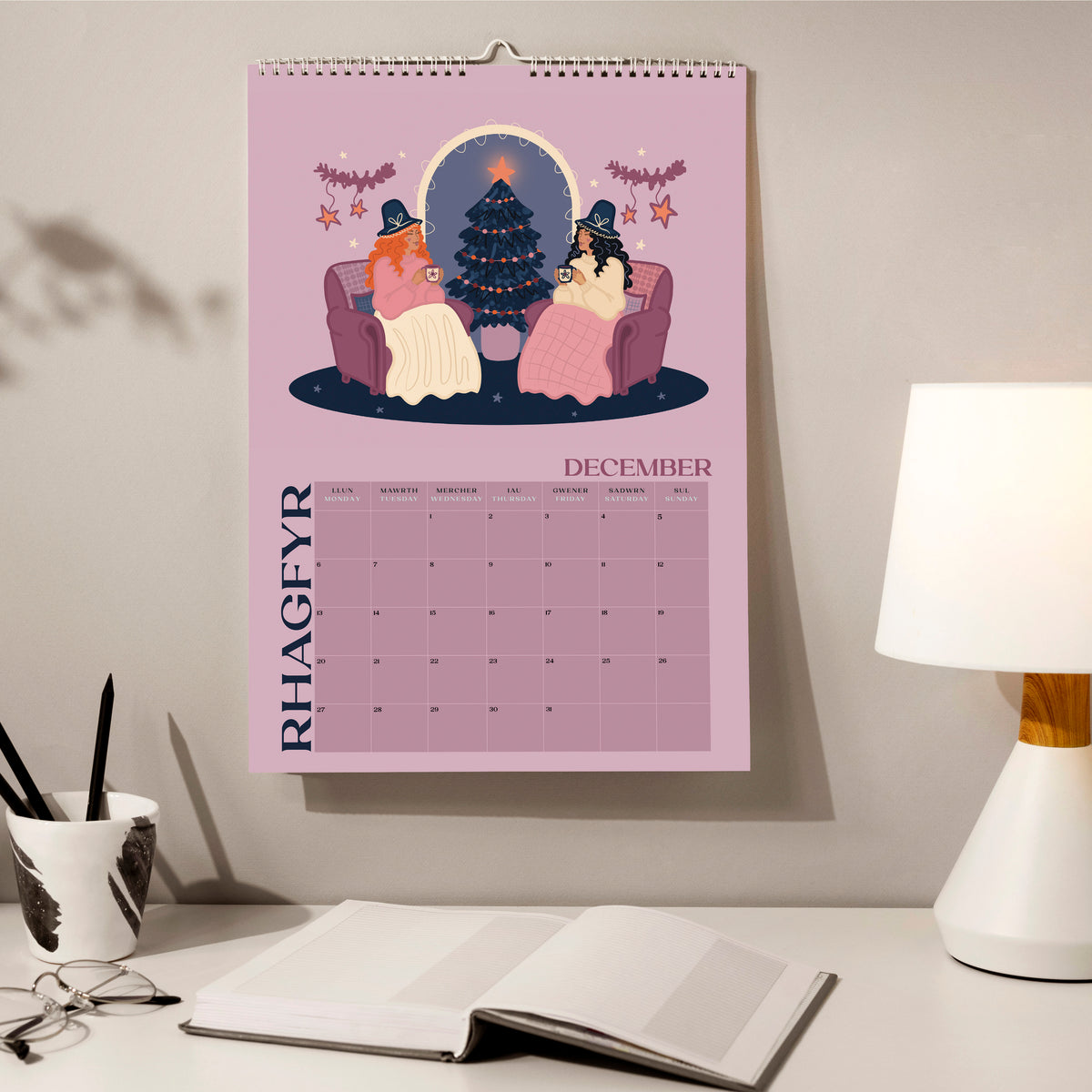 PRE ORDER - Limited Edition Whimsy Welsh 2027 A3 Wall Calendar