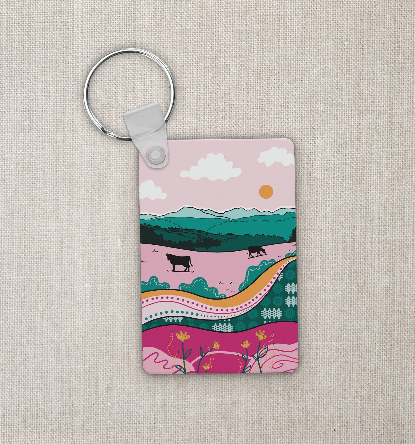 'Gwartheg Y Gwanwyn' Keyring - Lle Nila