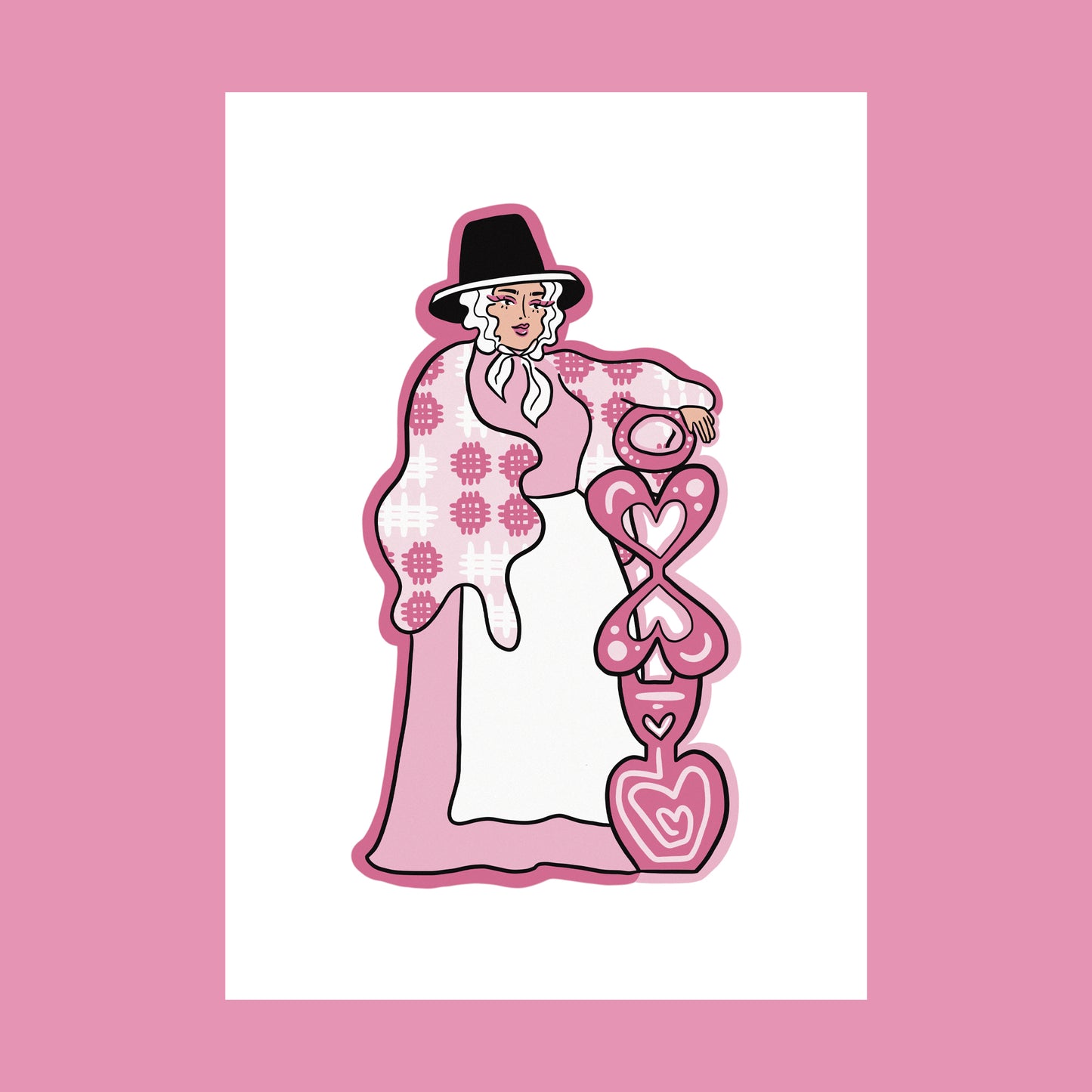 Lady and Lovespoon - Unframed Print