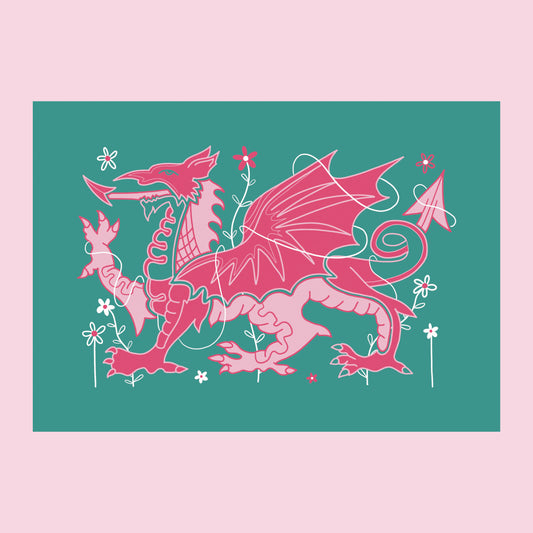 Y Ddraig / Welsh Dragon - Unframed Print