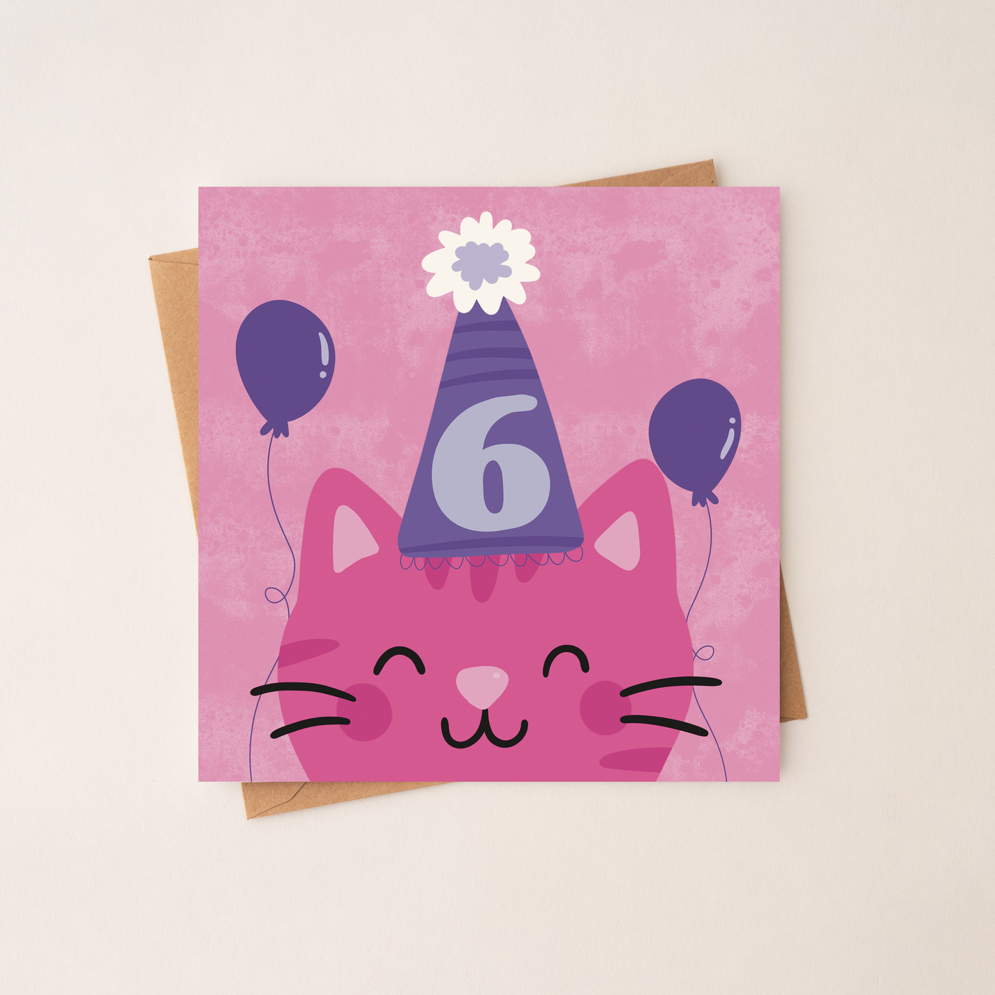 6 Age Girl Birthday Card