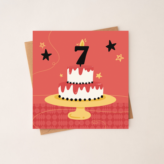7 Age Boy Birthday Card