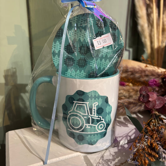Tractor - Coaster and Mug set