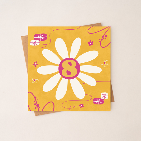 8 Age Girl Birthday Card