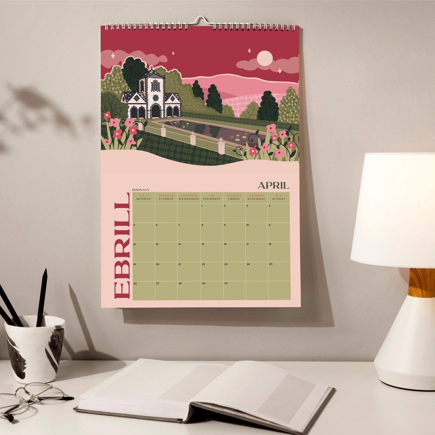 PRE ORDER - Limited Edition Whimsy Welsh 2027 A3 Wall Calendar