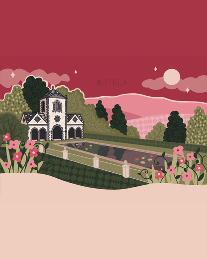 'Gerddi Bodnant' Unframed Print
