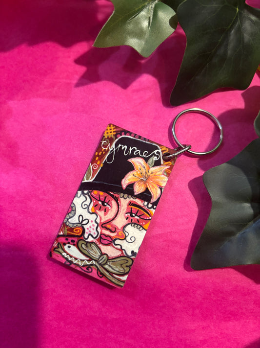 Lili Binc Welsh Lady Keyring