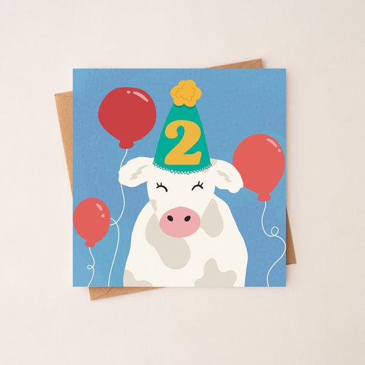 2 Age Boy Birthday Card