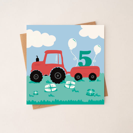 5 Age Boy Birthday Card