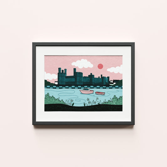 'Castell Caernarfon' Unframed Print