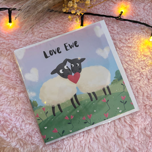 ‘Love Ewe’ Greeting Square Card