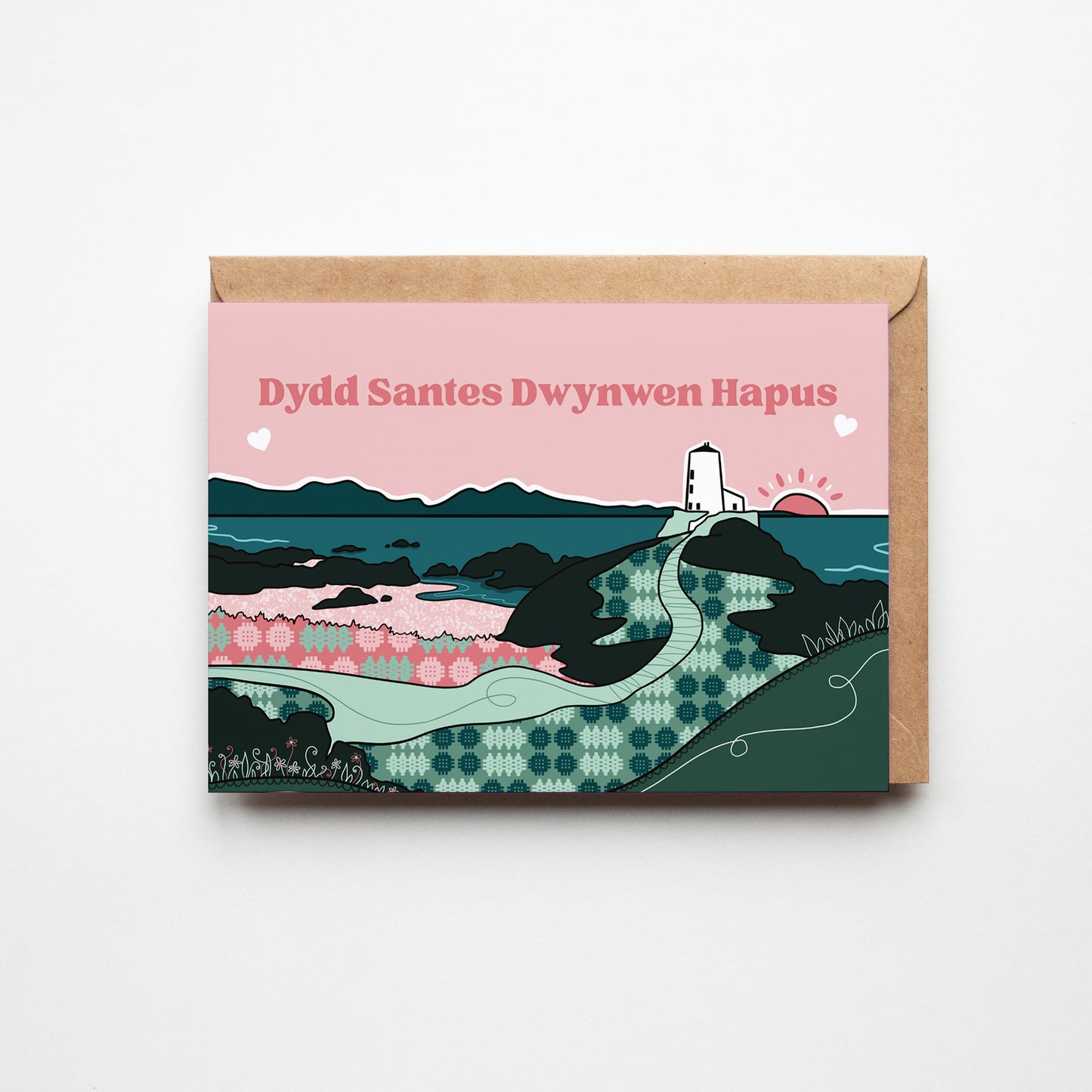 'Dydd Santes Dwynwen Hapus' A6 Greeting Card