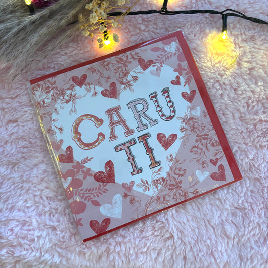 ‘Caru Ti’ Welsh Greeting Square Card