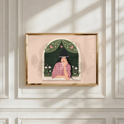 'Eirlys' Welsh Lady Unframed Print