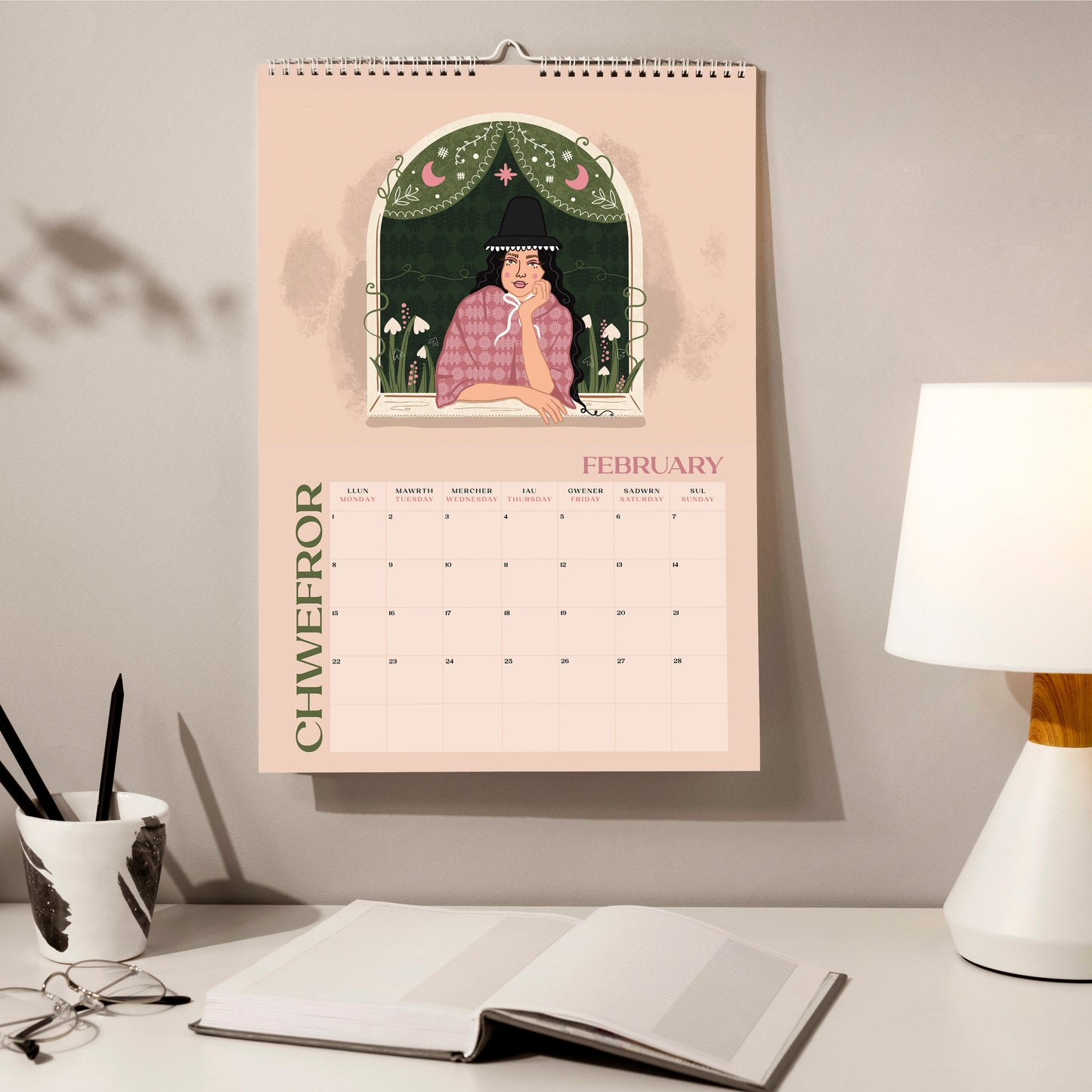 PRE ORDER - Limited Edition Whimsy Welsh 2027 A3 Wall Calendar