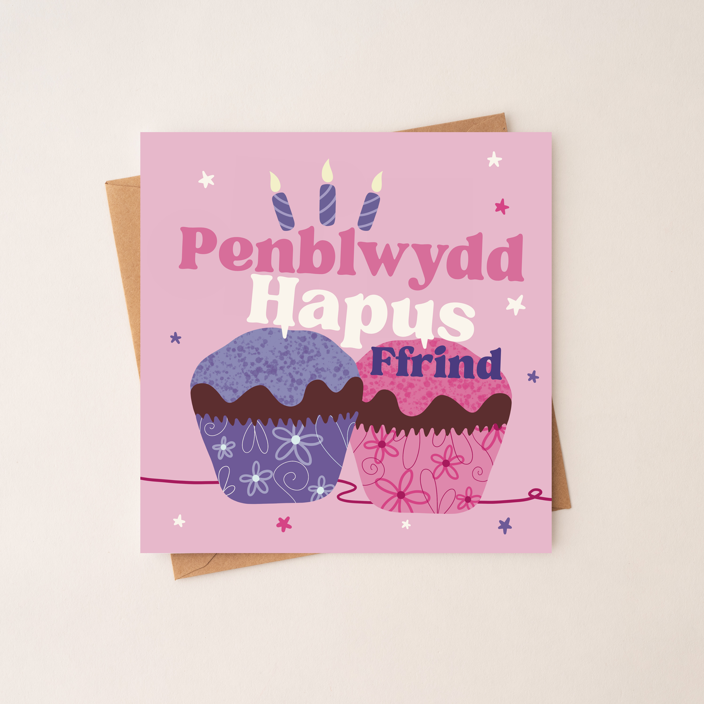 Penblwydd Hapus Ffrind -  Welsh Friend Birthday Card