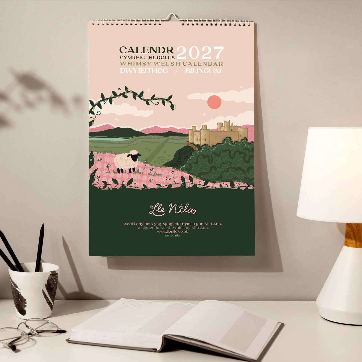 PRE ORDER - Limited Edition Whimsy Welsh 2027 A3 Wall Calendar