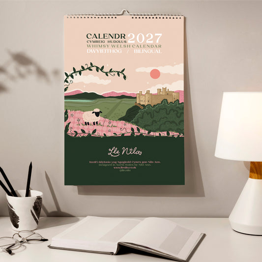 PRE ORDER - Limited Edition Whimsy Welsh 2027 A3 Wall Calendar