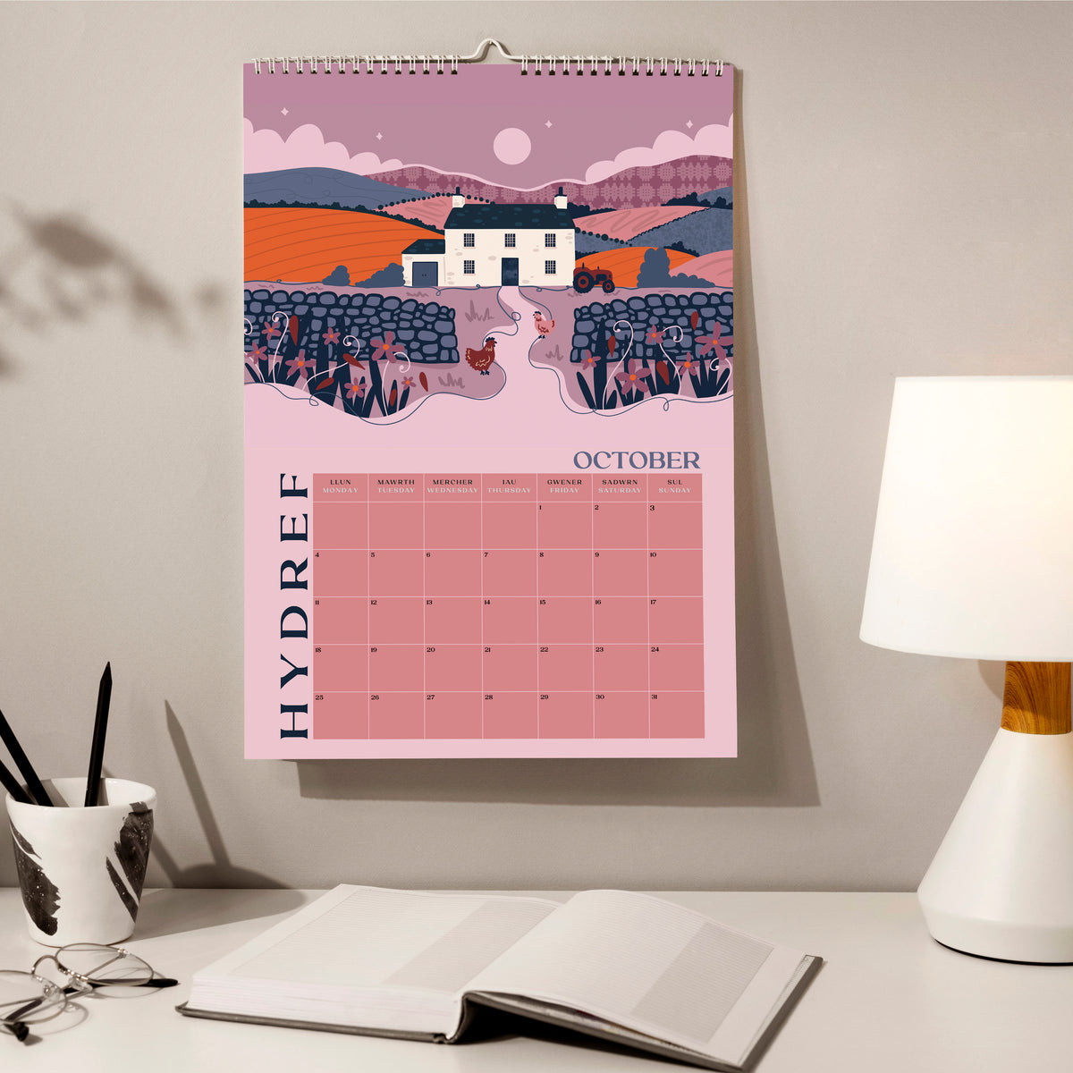 PRE ORDER - Limited Edition Whimsy Welsh 2027 A3 Wall Calendar
