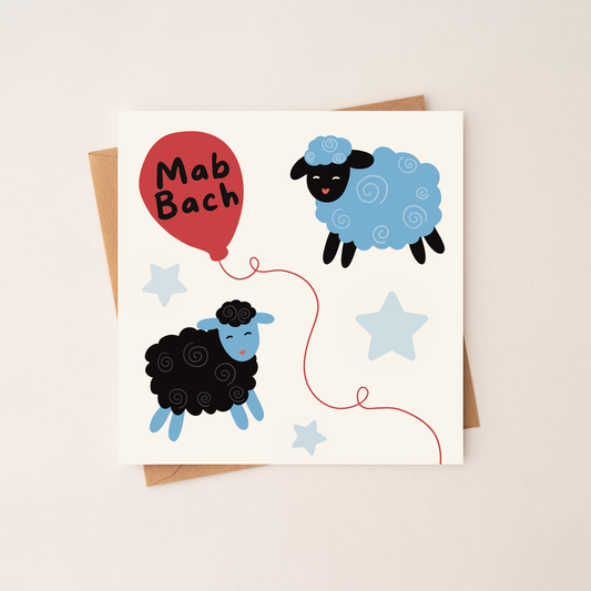 Mab Bach - Welsh Baby Boy Card