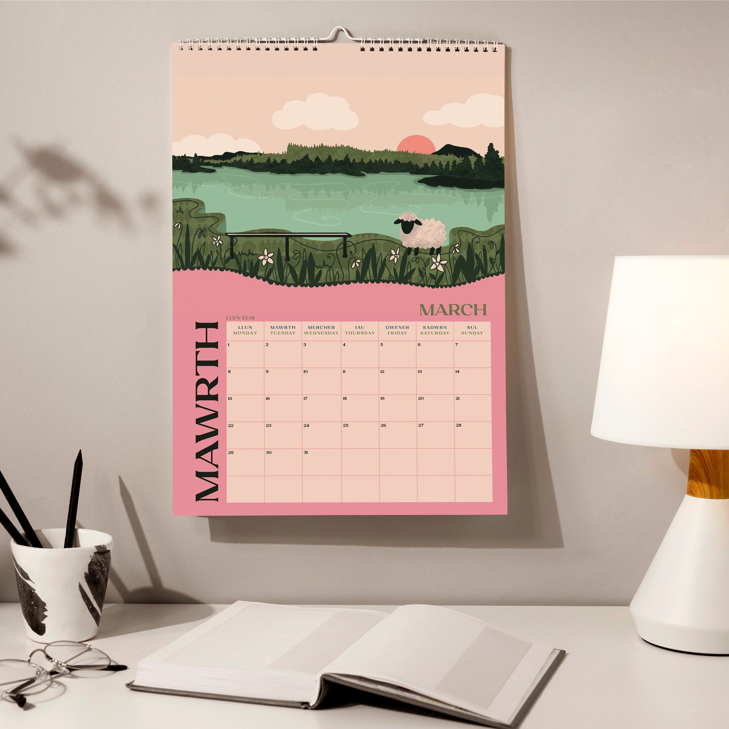 PRE ORDER - Limited Edition Whimsy Welsh 2027 A3 Wall Calendar