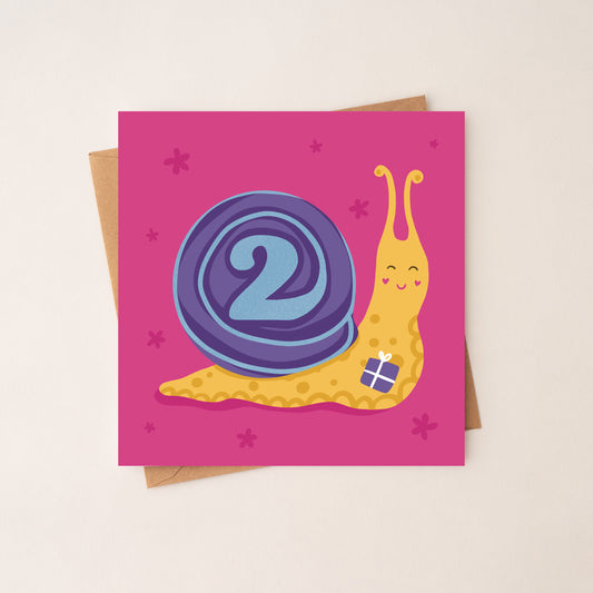 2 Age Girl Birthday Card