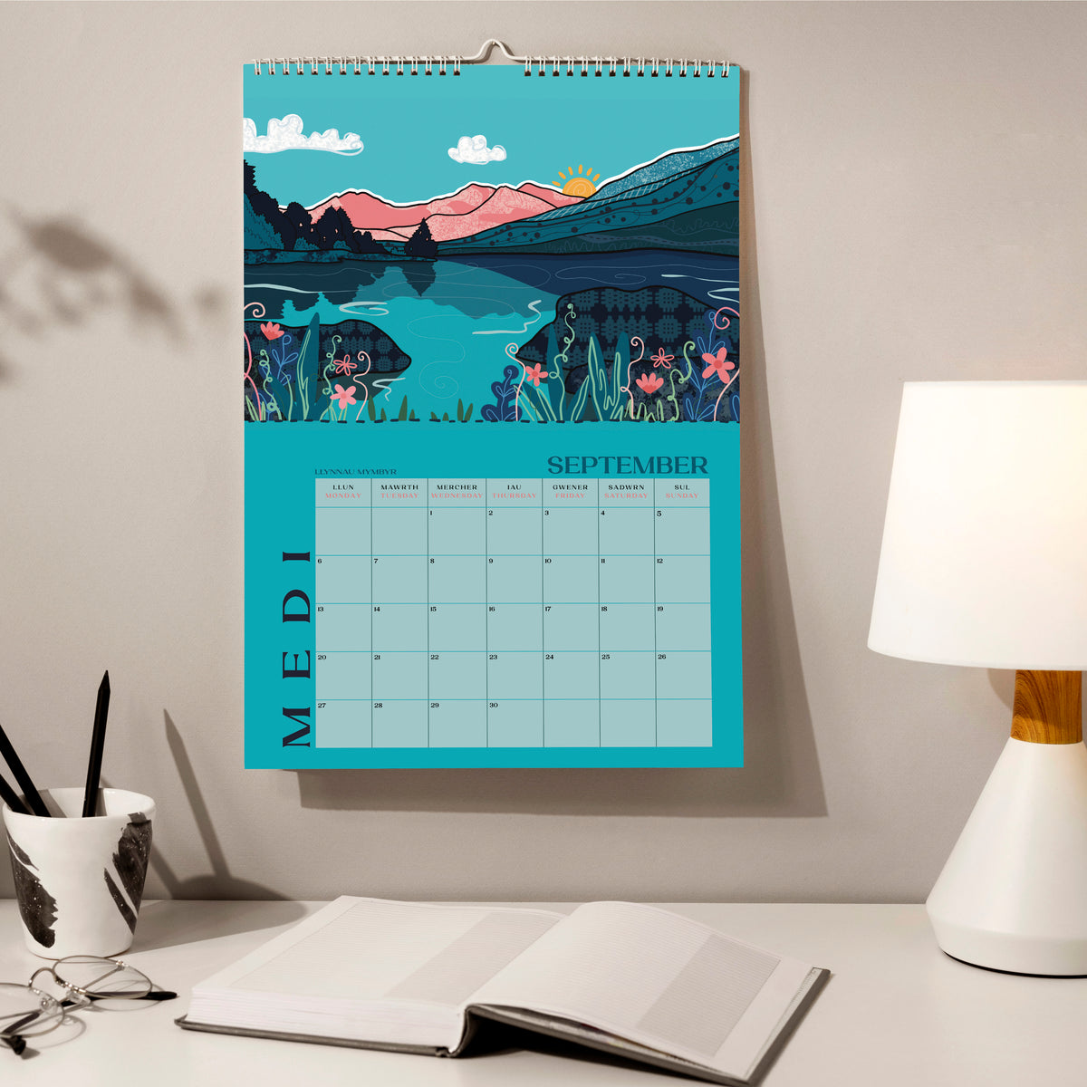 PRE ORDER - Limited Edition Whimsy Welsh 2027 A3 Wall Calendar