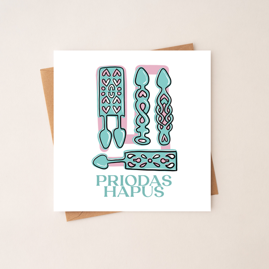 Priodas Hapus - Welsh Happy Wedding Card