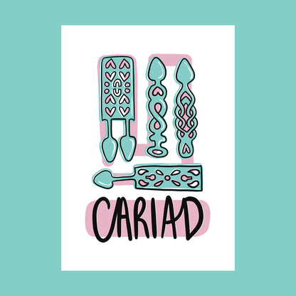 Cariad Lovespoons - Unframed Print