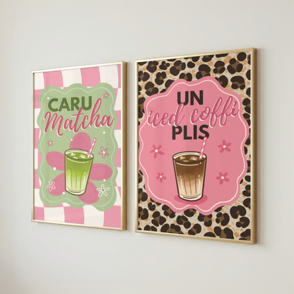 'Un Iced Coffi Plis' - One Iced Coffee Please. UNFRAMED art print
