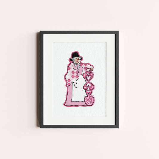 Lady and Lovespoon - Unframed Print