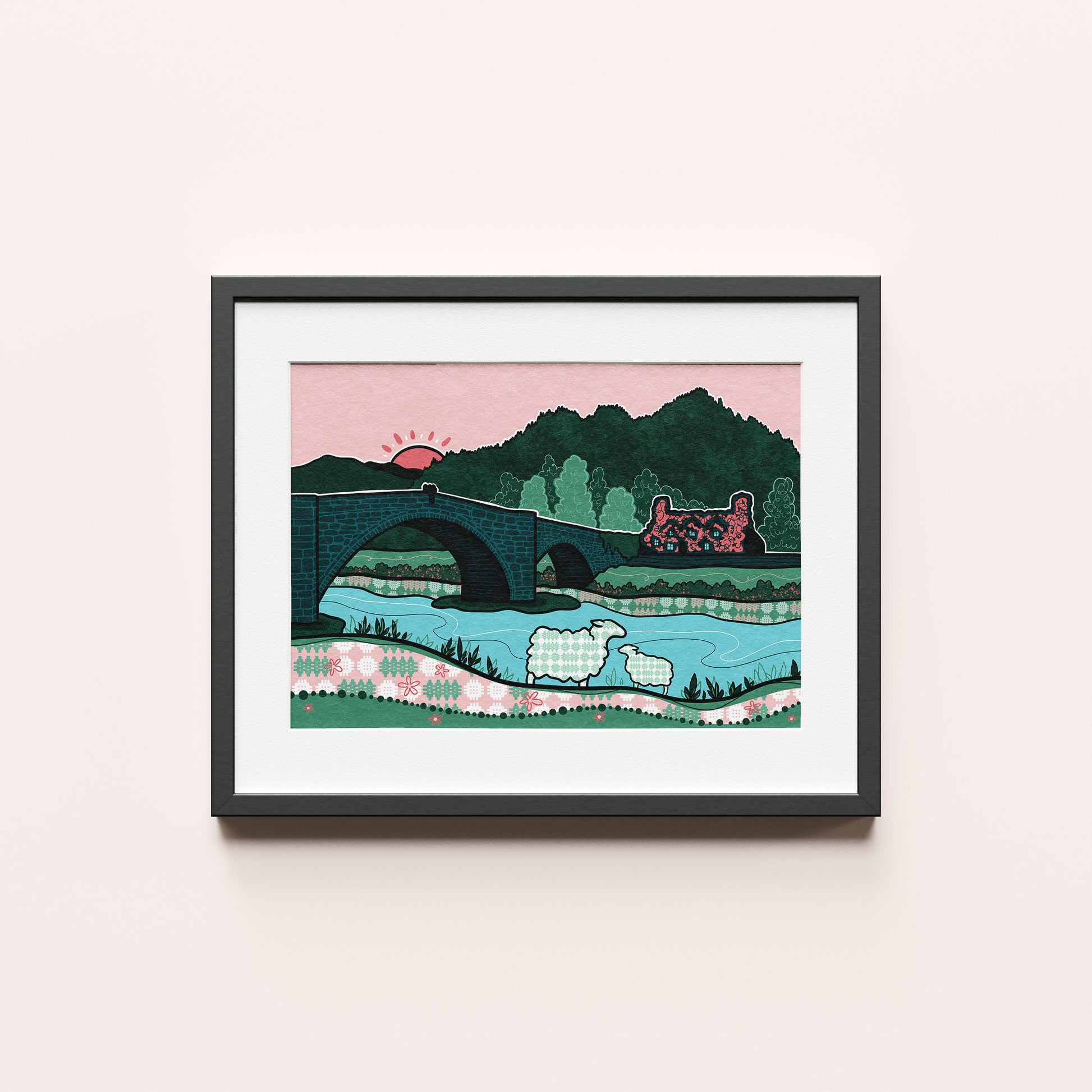 'Pont Fawr Llanrwst' Unframed Print - Lle Nila