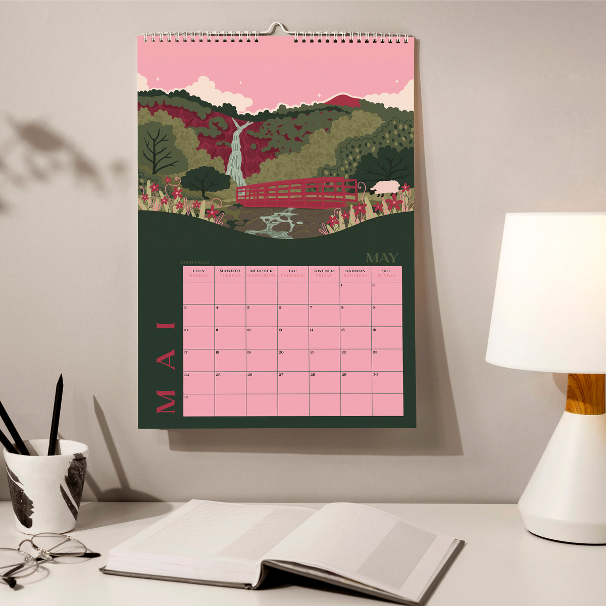 PRE ORDER - Limited Edition Whimsy Welsh 2027 A3 Wall Calendar