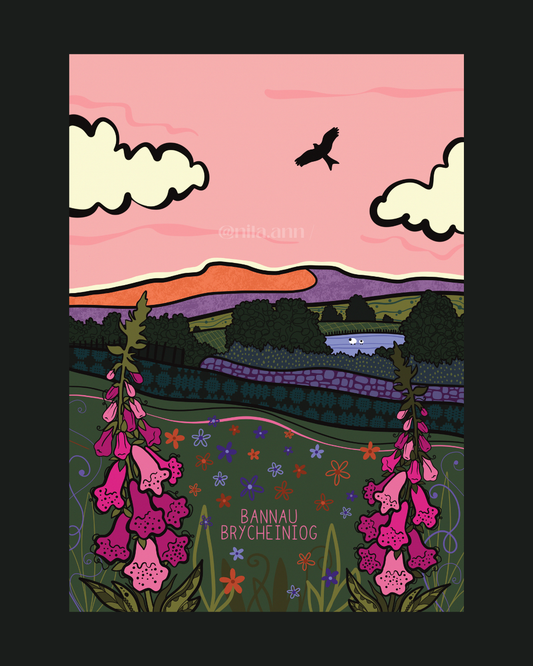 'Bysedd Bannau' Bannau Brycheiniog Unframed Print