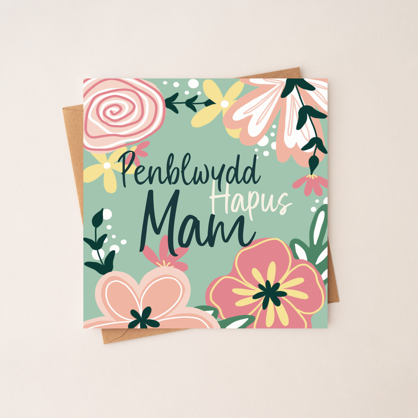 Penblwydd Hapus Mam - Welsh Birthday Card