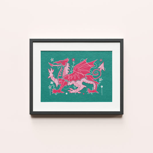 Y Ddraig / Welsh Dragon - Unframed Print